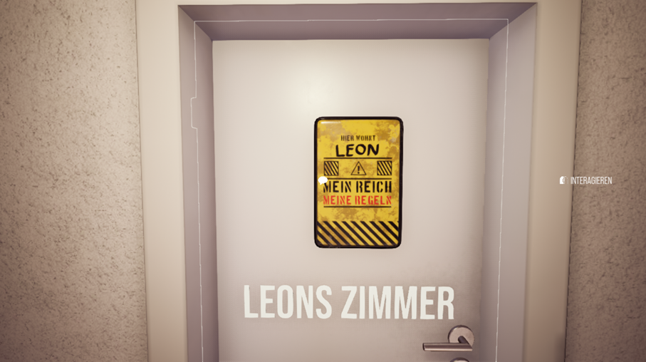 Abbildung 1: Leons Zimmertür, Beginn der eigenen Handlungsmöglichkeit
