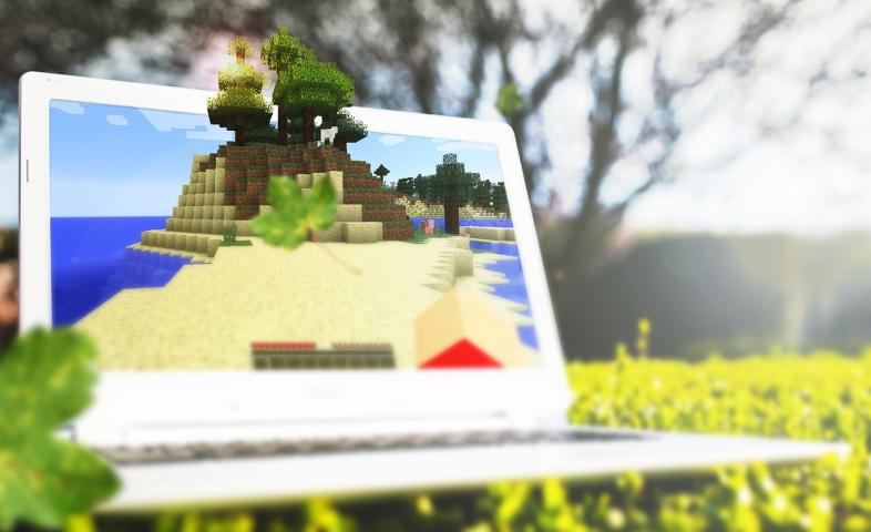 Minecraft am Laptop