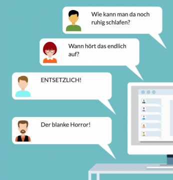 Verschiedene fiktive User*innen kommentieren eine Fake News, die man im Spiel verbreitet hat.