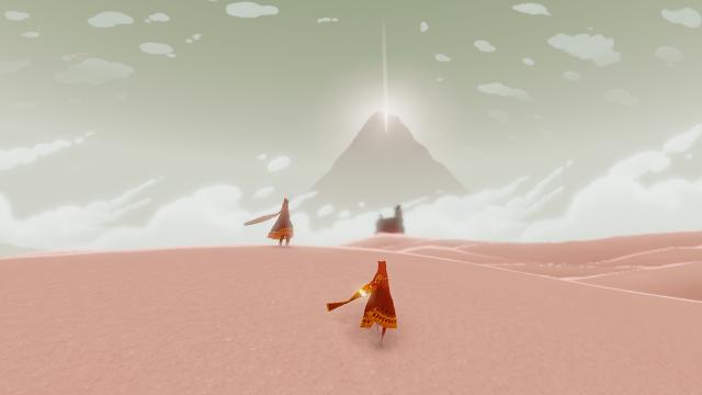 Zwei Spieler*innen in "Journey"