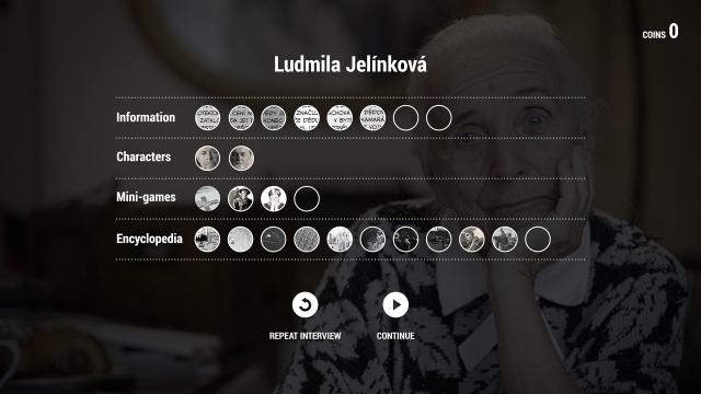 Informations-Übersicht für eine interviewte Person