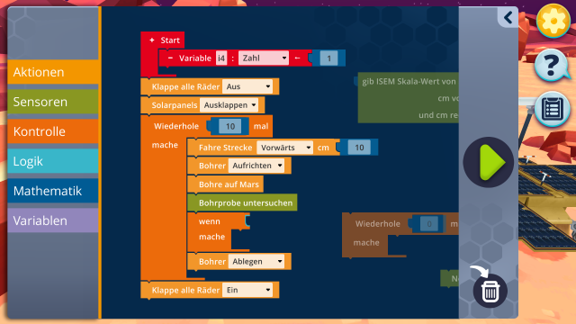 Screenshot NEPO Missions