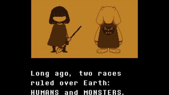 Der Erzähler gibt einen Einblick in die HIntergrundgeschichte von Undertale