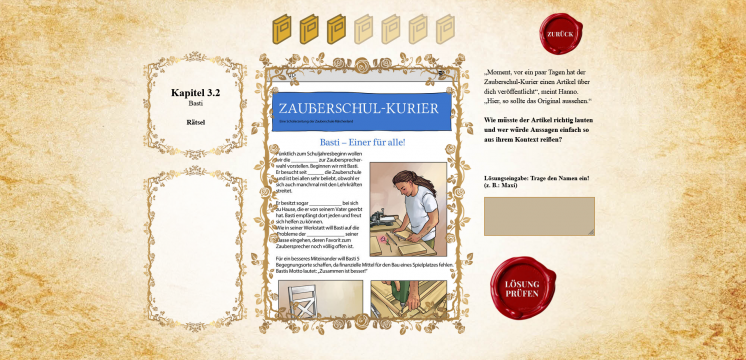 Screenshot aus dem Spiel "Es war einmal im Netz..."