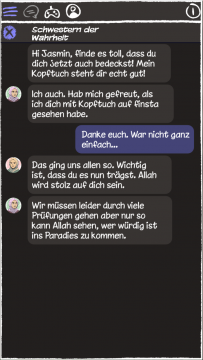 Chatverlauf von Jasmin und ihren Freundinnen
