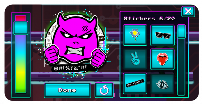 Überkleben von Hate Tracks mit Stickern