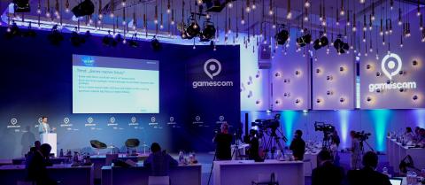 Foto eines Vortrags auf der GamesCom 2020