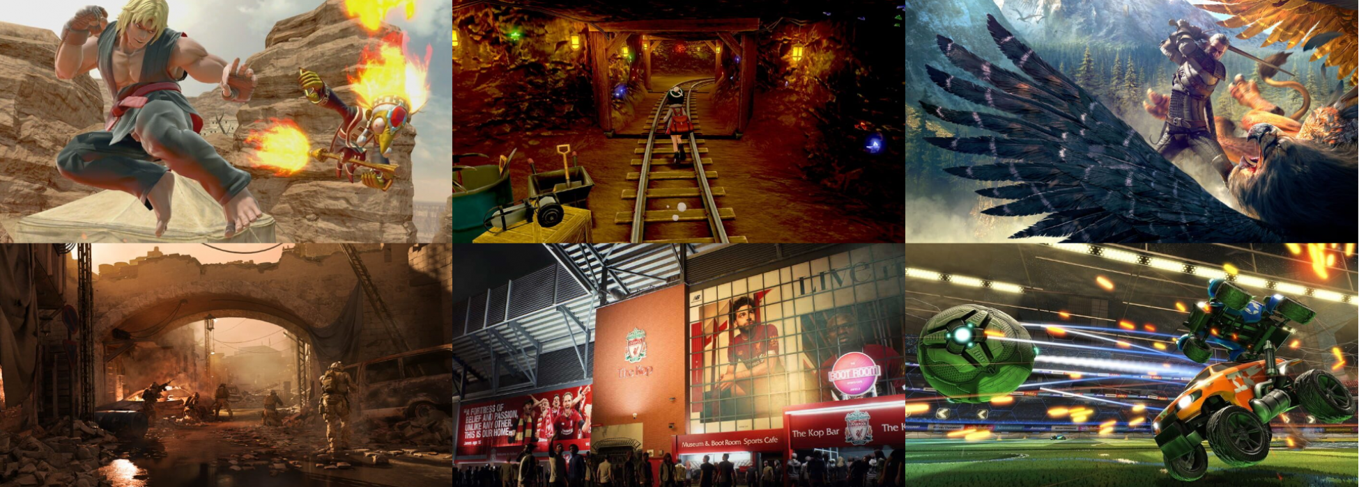 Collage verschiedener Games