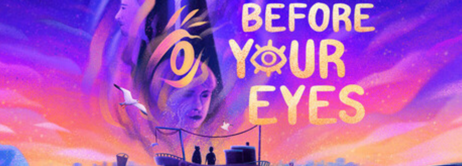 Ein malerische Szene zeigt ein einzelnes, altes Fischerboot auf dem offenen Meer. Die Szene wird von den letzten Sonnenstrahlen eines Sonnenuntergangs erleuchtet. 