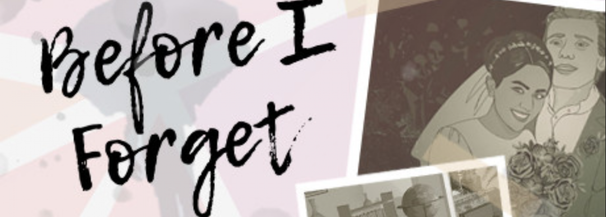 Der Name des Spiels steht in verschnörkelter Schrift neben ein paar Sepia-Fotos, die ein Brautpaar zeigen. 